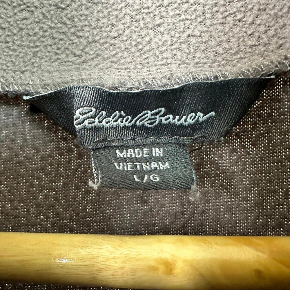 L Womens Eddie Bauer Fleece 1/4-Zip Pullover Sweater - Color SHARK or Purple - Picture 5 of 5